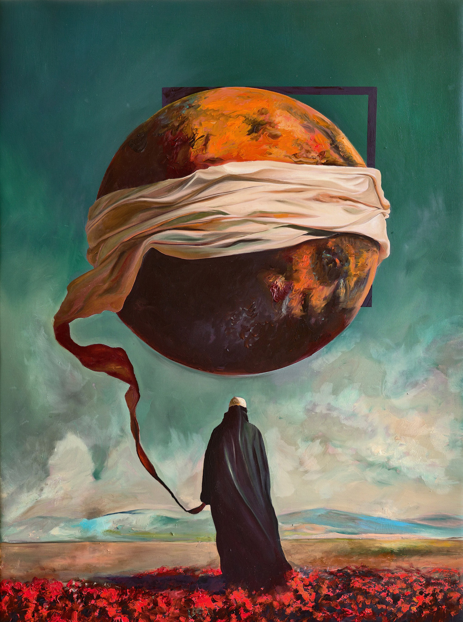 Painting titled 'The Tamer of Dreams (The Barbarian)' by Horhát Kund Lehel, Oil on canvas, 80x60cm, 2026
